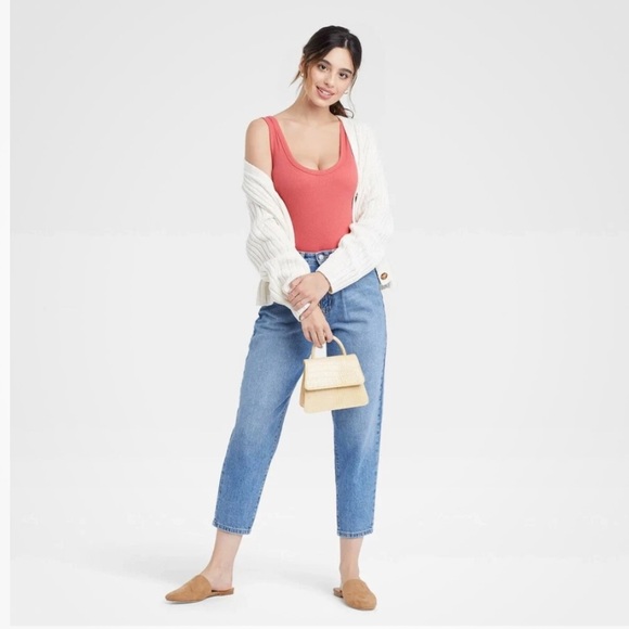 a new day Women's Scoop Neck Bodysuit Bundle Coral and Blue Size Large - Picture 11 of 11